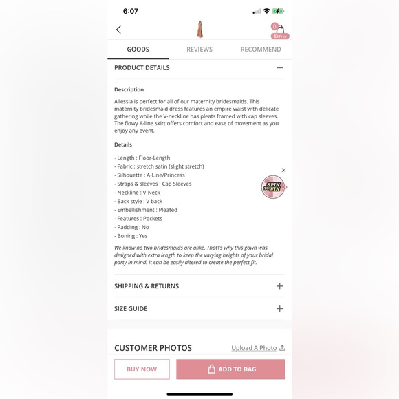 Azazie Maternity Bridesmaids Dress - Picture 8 of 8